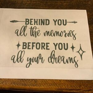 Fabric Panel 8 1/2”X 11” with Saying